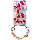 Husa Hurtel Color Chain Case gel flexible elastic case cover with a chain pendant for iPhone 12 Pro multicolour