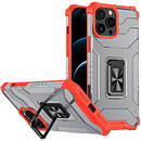 Husa Hurtel Crystal Ring Case Kickstand Tough Rugged Cover for iPhone 12 Pro red