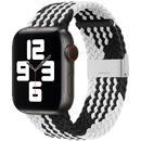 Hurtel Strap Fabric Watch Band 8/7/6 / SE / 5/4/3/2 (41mm / 40mm / 38mm) Braided Fabric Strap Watch Bracelet Black and White