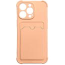 Husa Hurtel Card Armor Case Pouch Cover For iPhone 12 Pro Max Card Wallet Silicone Air Bag Armor Pink