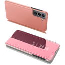 Husa Hurtel Clear View Case Flip Cover for Samsung Galaxy S22 + (S22 Plus) pink