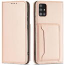 Husa Hurtel Magnet Card Case Case for Samsung Galaxy A53 5G Pouch Wallet Card Holder Pink