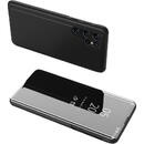 Husa Hurtel Clear View Case cover for Samsung Galaxy S23 Ultra cover with a flap black