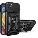 Husa Hurtel Hybrid Armor Camshield case for Realme 10 Pro+ armored cover with camera cover black
