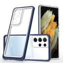 Husa Hurtel Clear 3in1 case for Samsung Galaxy S23 Ultra silicone cover with frame blue