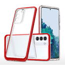 Husa Hurtel Clear 3in1 case for Samsung Galaxy S23 silicone cover with frame red