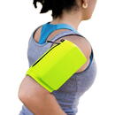 Hurtel Elastic fabric armband XL fitness running armband green