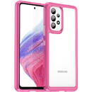 Husa Hurtel Outer Space Case for Samsung Galaxy A53 5G cover with a flexible frame pink