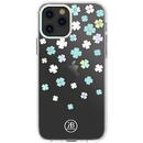 Husa Kingxbar Lucky Series case decorated with original Swarovski crystals iPhone 12 mini transparent (Clover)