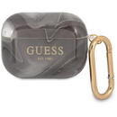 Husa Guess GUAPUNMK AirPods Pro cover black/black Marble Collection