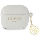 Husa Guess GUA3LSC4EG AirPods 3 cover grey/grey Silicone Charm 4G Collection