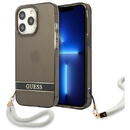 Husa Guess GUHCP13LHTSGSK iPhone 13 Pro / 13 6.1&quot; black/black hardcase Translucent Stap