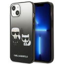 Husa Karl Lagerfeld KLHCP13STGKCK iPhone 13 mini 5,4" hardcase Negru/black Gradient Ikonik Karl & Choupette