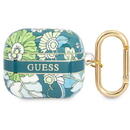 Husa Guess GUA3HHFLN AirPods 3 cover green/green Flower Strap Collection