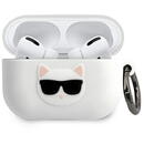 Husa Karl Lagerfeld KLACAPSILCHWH AirPods Pro cover biały/white Silicone Choupette