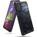 Husa Ringke Fusion X Design durable PC Case with TPU Bumper for Samsung Galaxy M51 Camo Black (XDSG0043)