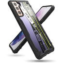 Husa Ringke Fusion X Design durable PC Case with TPU Bumper for Samsung Galaxy S21+ 5G (S21 Plus 5G) black (Ticket band) (XDSG0052)