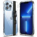Husa Ringke Fusion + Combo Armored Case for iPhone 13 Pro Max Housing Cover with Gel Frame + Black Strap (FPB578E55)