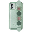 Husa Kingxbar Sweet Series case decorated with original Swarovski crystals iPhone 12 Pro / iPhone 12 green