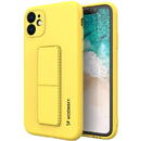Husa Wozinsky Kickstand Case silicone cover for iPhone 12 Pro yellow