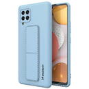 Husa Wozinsky Kickstand Case Silicone Stand Cover for Samsung Galaxy A42 5G Light Blue