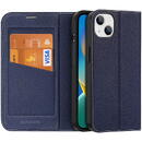 Husa Dux Ducis Skin X2 case for iPhone 14 Plus case with magnetic flap blue