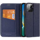 Husa Dux Ducis Skin X2 case for iPhone 14 Pro Max case with magnetic flap blue