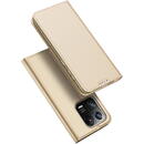 Husa Dux Ducis Skin Pro Case Xiaomi 13 Pro Flip Card Wallet Gold Stand