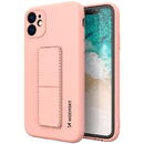 Husa Wozinsky Kickstand Case Silicone Stand Cover for Samsung Galaxy A32 4G Pink