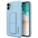 Husa Wozinsky Kickstand Case Silicone Stand Cover for Samsung Galaxy A22 4G Light Blue
