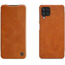 Husa Nillkin Qin original leather case cover for Samsung Galaxy A22 4G brown