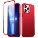 Husa Joyroom 360 Full Case front and back cover for iPhone 13 Pro + tempered glass screen protector red (JR-BP935 red)