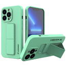 Husa Wozinsky Kickstand Case silicone case with stand for iPhone 13 Pro Max mint