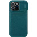 Husa Nillkin Qin Pro Leather Case-plain leather iPhone 14 Pro Max 6.7 2022 Exuberant Green