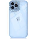 Husa Kingxbar Sparkle Series case iPhone 13 Pro with crystals back cover blue