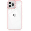 Husa Kingxbar Sparkle Series case iPhone 13 Pro Max with crystals back cover pink