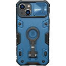 Husa Nillkin CamShield Armor Pro Case iPhone 14 Armor Case with Camera Cover Ring Stand Blue
