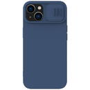 Husa Nillkin CamShield Magnetic Silicone Case for iPhone 14 magnetic MagSafe cover with camera cover blue