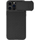 Husa Nillkin Synthetic Fiber S Case iPhone 14 Pro with camera cover black