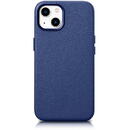 Husa iCarer Case Leather cover for iPhone 14 case made of natural leather blue (WMI14220705-BU) (MagSafe compatible)