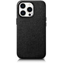 Husa iCarer Case Leather Cover Genuine Leather Case for iPhone 14 Pro Max black (WMI14220708-BK) (MagSafe Compatible)