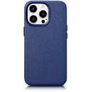 Husa iCarer Case Leather Cover Genuine Leather Case for iPhone 14 Pro Max blue (WMI14220708-BU) (MagSafe compatible)