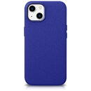 Husa iCarer Litchi Premium Leather Case iPhone 14 Magnetic Leather Case with MagSafe Dark Blue (WMI14220709-DB)
