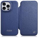 Husa iCarer CE Premium Leather Folio Case iPhone 14 Pro Magnetic Flip Leather Folio Case MagSafe Blue (WMI14220714-BU)