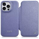 Husa iCarer CE Premium Leather Folio Case iPhone 14 Pro Max Magnetic Flip Leather Folio Case MagSafe Light Purple (WMI14220716-LP)
