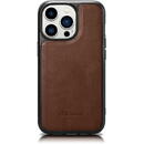 Husa iCarer Leather Oil Wax Genuine Leather Case for iPhone 14 Pro (MagSafe Compatible) Brown (WMI14220718-BN)