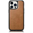 Husa iCarer Leather Oil Wax Genuine Leather Case for iPhone 14 Pro (MagSafe Compatible) Brown (WMI14220718-TN)