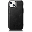 Husa iCarer Leather Oil Wax Genuine Leather Case for iPhone 14 Plus (MagSafe Compatible) Black (WMI14220719-BK)