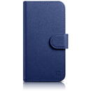 Husa iCarer Wallet Case 2in1 Cover iPhone 14 Pro Max Leather Flip Case Anti-RFID Blue (WMI14220728-BU)