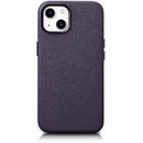 Husa iCarer Case Leather Cover Case for iPhone 14 Plus Dark Purple (MagSafe Compatible)